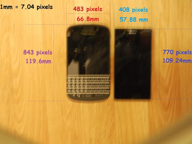 索尼-Sony-Xperia-i1-Z1-Z-One-Honami-mini-黑莓-Q10-尺寸-對比圖-實拍圖-諜照
