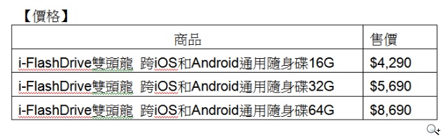 「i-FlashDrive雙頭龍」全球首支跨iOS和Android雙系統通用隨身碟 「i-FlashDrive雙頭龍」全球首支跨iOS和Android雙系統通用隨身碟