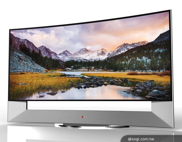 2014年CES 大展LG發表全球首款105吋曲面ULTRA HD電視