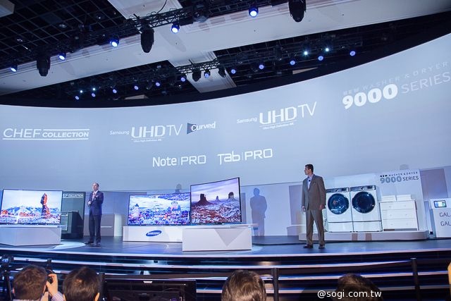 三星2014  CES全新曲面 UHD TV、名廚系列及最佳視覺與生產力平板