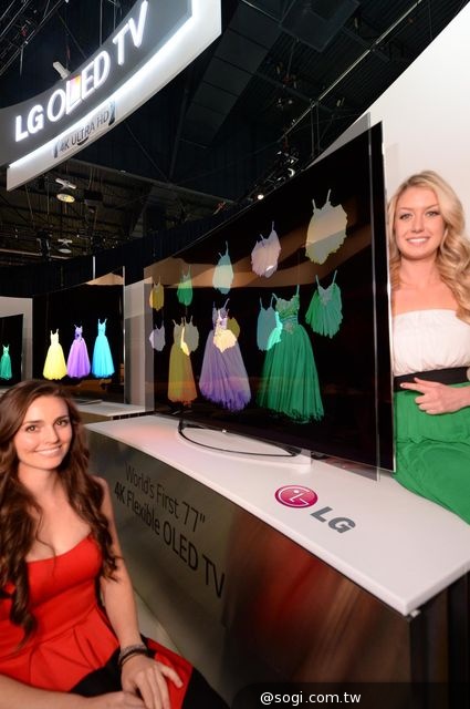 曲面電視再進化 LG推出可彎曲OLED 電視 引領電視新潮流