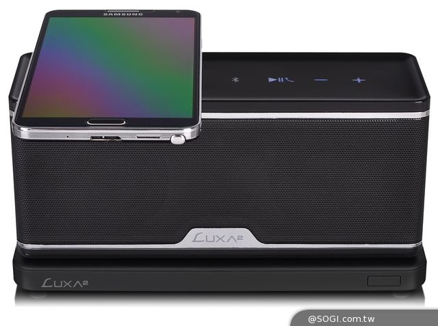 LUXA2納爾莎全新「Groovy W無線充電NFC藍芽立體聲喇叭」