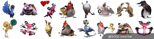 WeChat「里約大冒險2」與療癒系「毛毛蟲」與「哞咪」動態貼圖免費送 WeChat「里約大冒險2」與療癒系「毛毛蟲」與「哞咪」動態貼圖免費送
