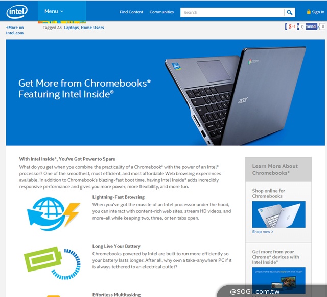 英特爾架構為新款Chrome裝置注入動力 高效新款OEM Chromebooks
