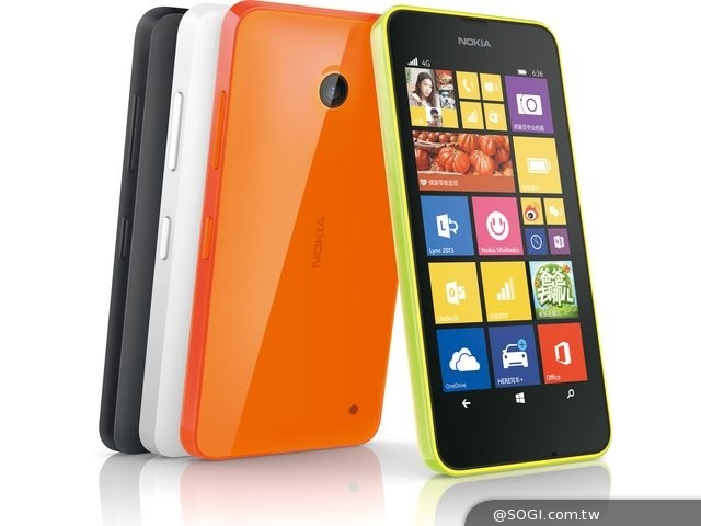 TD-LTE 4G WP8.1手機 諾基亞Lumia 638、636正式登陸中國