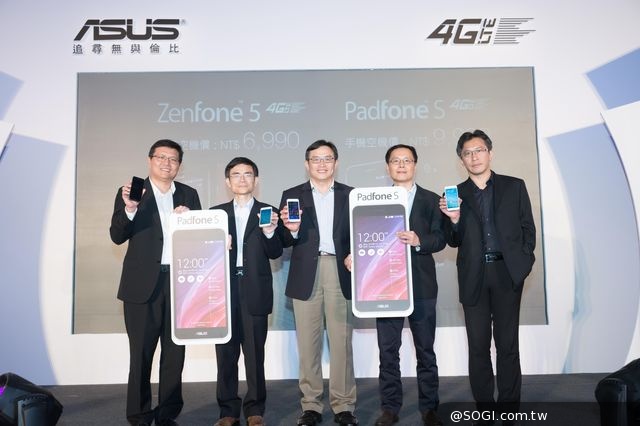 華碩LTE旗艦機皇PadFone S、ZenFone 5 LTE 迎戰疾速飆網新世代