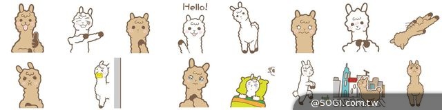 WeChat「牛奶可可草泥馬」動態貼圖 神獸現身信義區