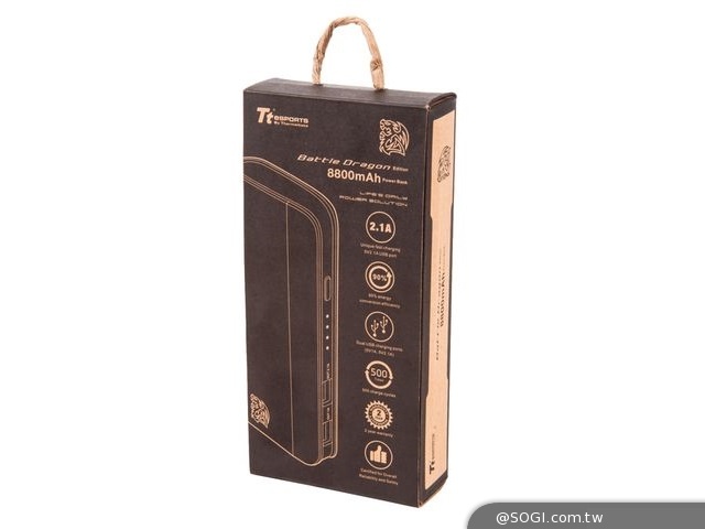 曜越「Tt Dragon 鬥龍 8,800mAh 行動電源」狂放電力 俐落上陣