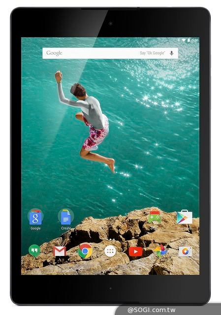 Google與HTC共推NEXUS 9 全球首款Android Lollipop系統的平板電腦 Google與HTC共推NEXUS 9 全球首款Android Lollipop系統的平板電腦