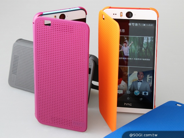 HTC Desire EYE與多彩Dot View保護殼 HTC-Desire-EYE-DotView-保护套