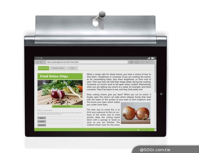 聯想Yoga系列 首創投影平板YOGA Tablet 2 Pro 打造隨身50吋家庭劇院