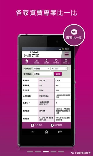 台灣之星官方APP全新登場 首創「專案比一比」打造六大貼心功能 台灣之星官方APP全新登場 首創「專案比一比」打造六大貼心功能