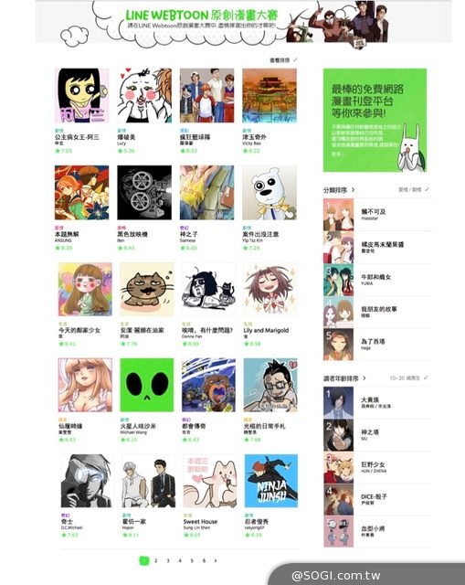 「LINE Webtoon原創漫畫大賽」上百件超水準原創作品現正激戰中