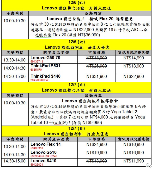 資訊月Lenovo聯想話題新機 Yoga Tablet 2限量銅板價出售