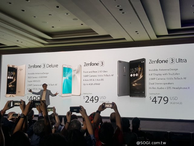 华硕ZenFone3系列三机齐发 Computex2016现场上手玩 华硕ZenFone3系列三机齐发 Computex2016现场上手玩