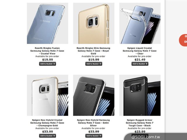 三星Note7专用保护壳等配件资讯再曝光 三星Note7专用保护壳等配件资讯再曝光